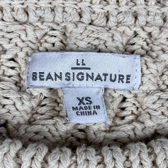 L.L. Bean Sweater Womens XS 100% Cotton Chunky Cableknit Pullover - Picture 5 of 6